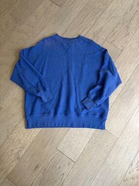 aerie Royal Blue Crewneck Thermal Sweater